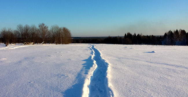 зима мороз деревня